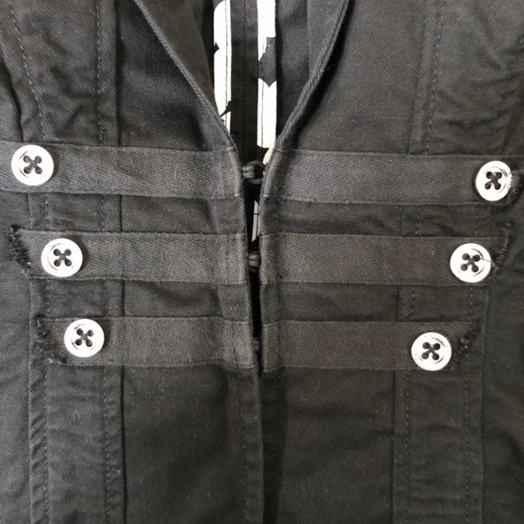 CAbi Style #329 The Band Military Jacket Blazer Black w/ Silver Buttons - Size 8 - Picture 6 of 10